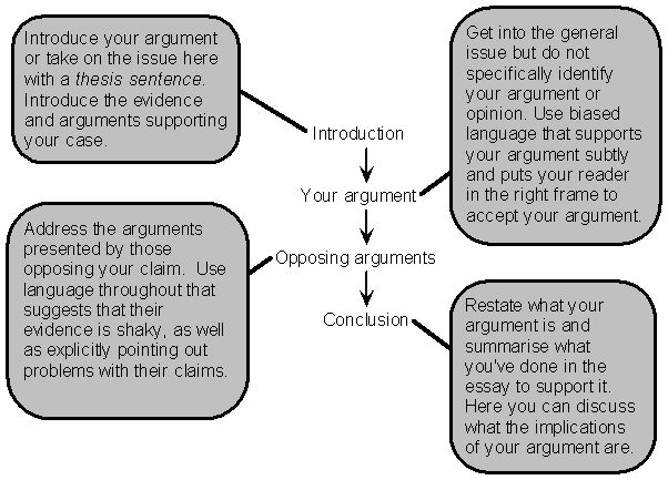 Format for an argumentative essay