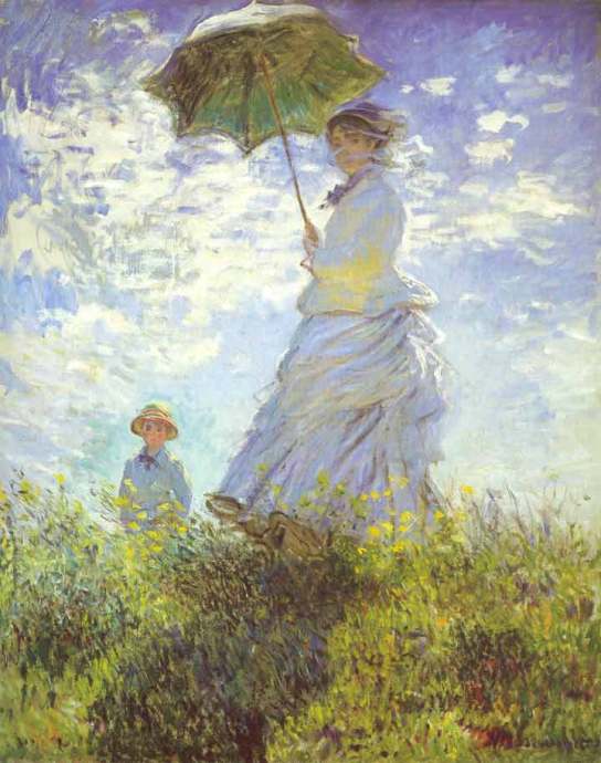 The Stroll Camille Monet and Her Son, 1875