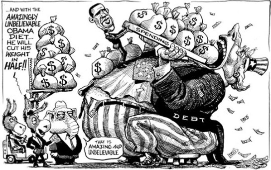 us_president_barack_obama_spending_money_for_debt_policy_speech_strategy_comic_political_cartoon_economist_funny_best_top_free_greatest1