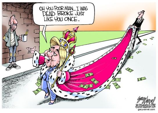 Cartoonist Gary Varvel: Hillary's "dead broke" comment