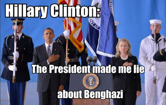 Image result for cartoon obama and clinton benghazi lies